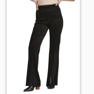 NWOT Another Love Fallon Flare Leg Pant Black Suede Size 8